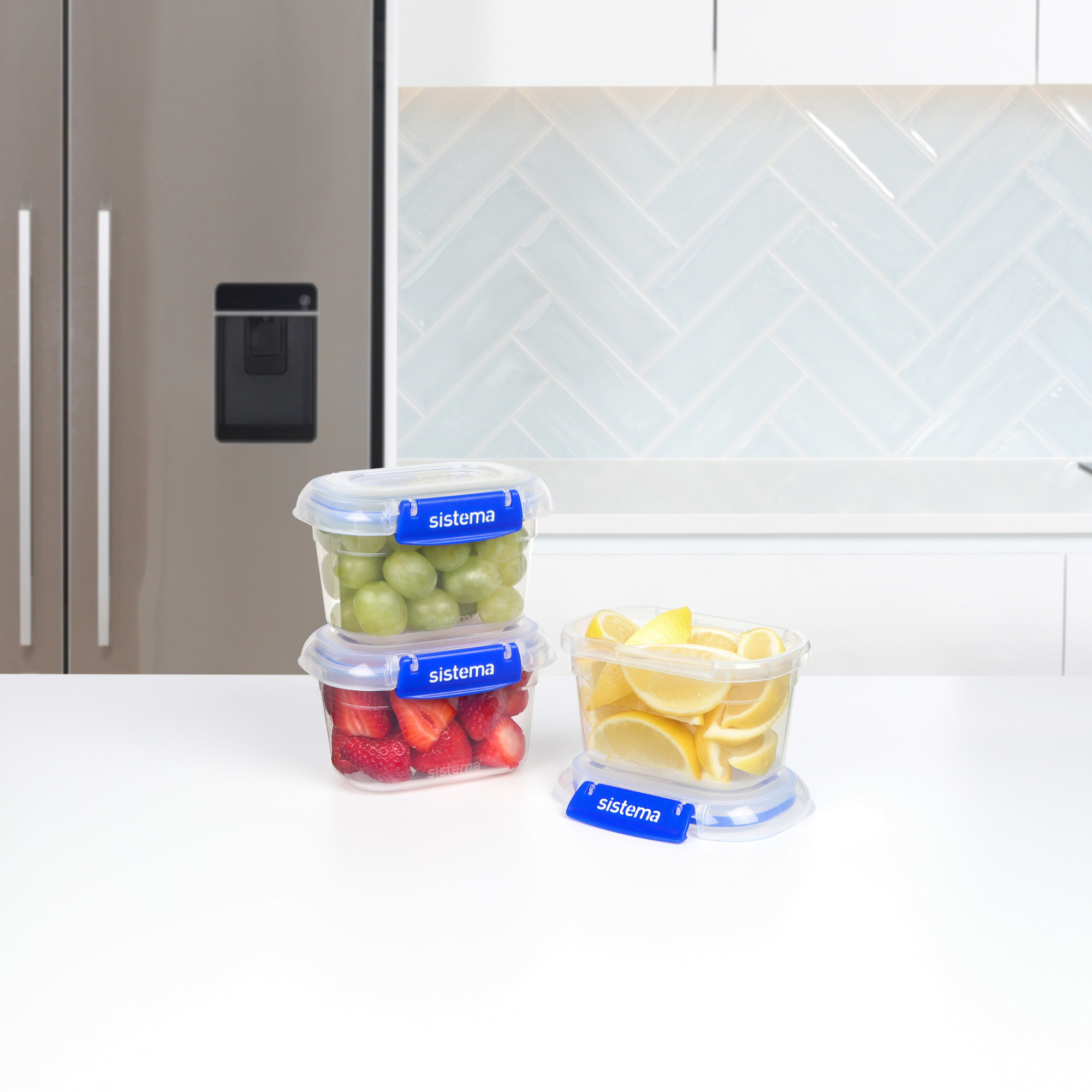 400ml Rectangle Klip It Plus - 3 Pack