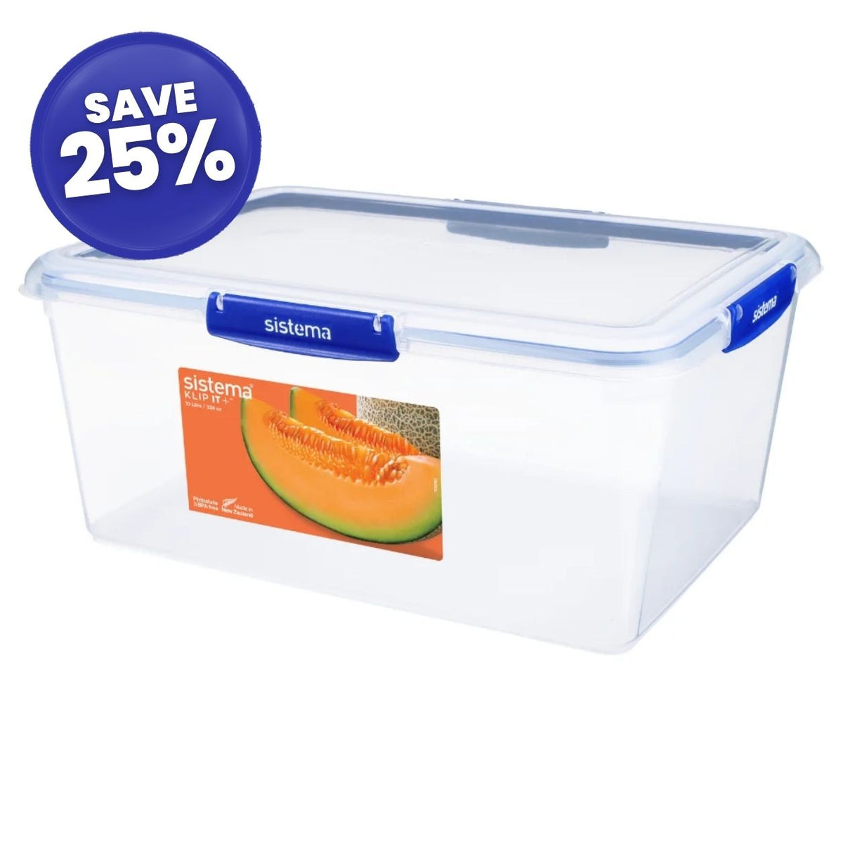 10 Litre Rectangle Klip It Plus
