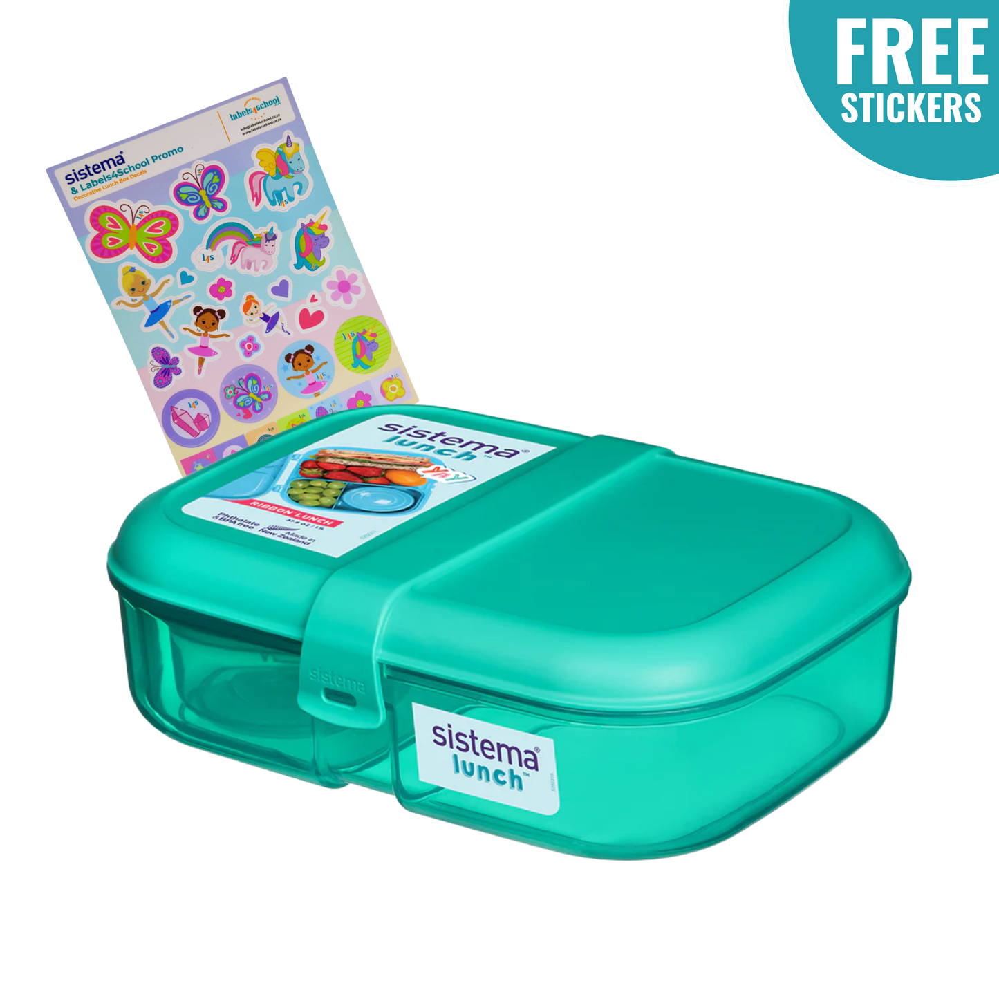 1.1L Ribbon™  Lunch with Mini Bite™ with Stickers