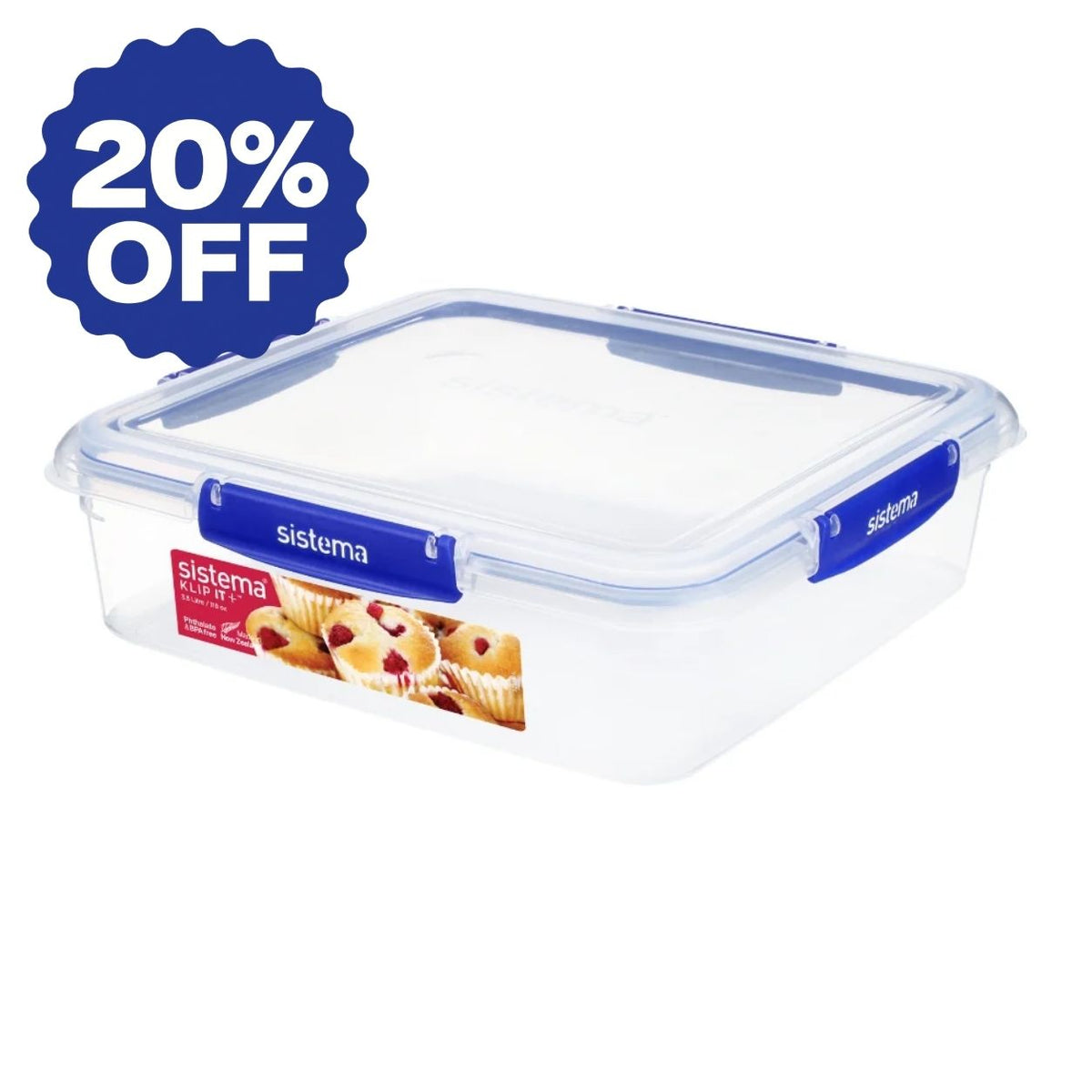 3.5 Litre Square Klip It Plus