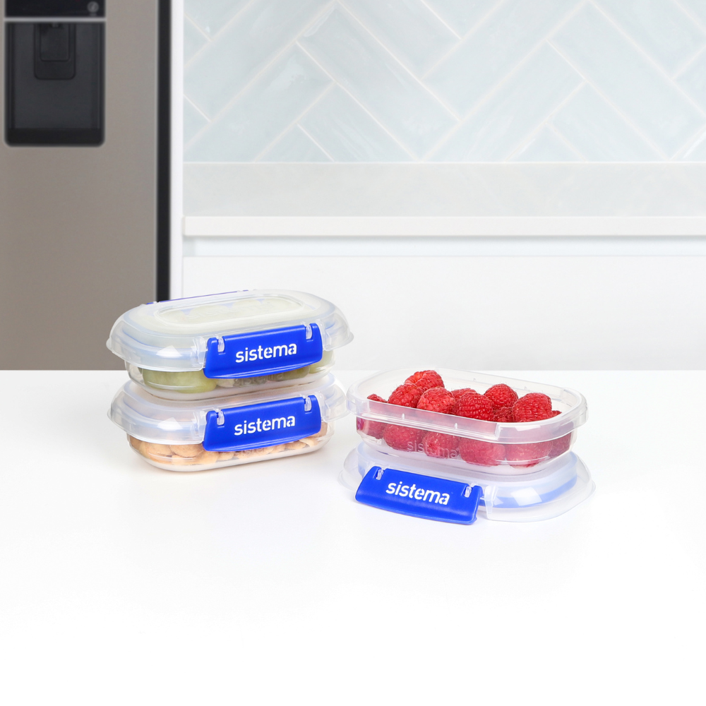 180ml Rectangle Klip It Plus - 3 Pack