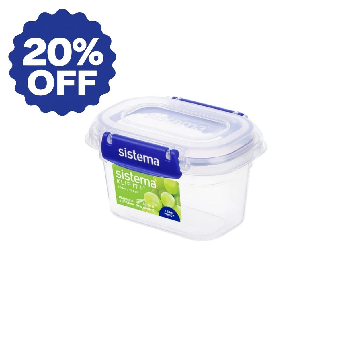 400ml Rectangle Klip It Plus