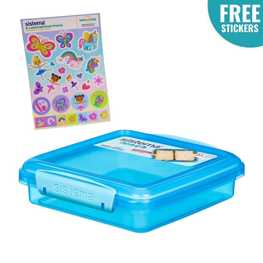 Lunch™ 450ml Sandwich Box with Stickers
