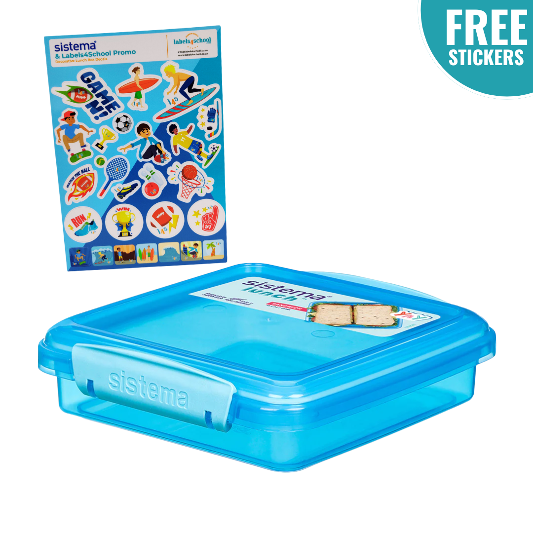 Lunch™ 450ml Sandwich Box with Stickers