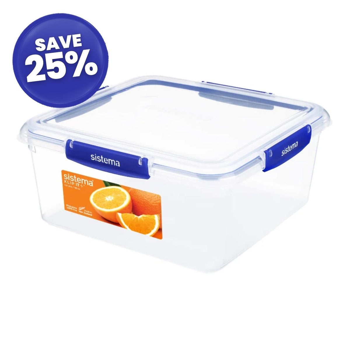 5.5 Litre Square Klip It Plus