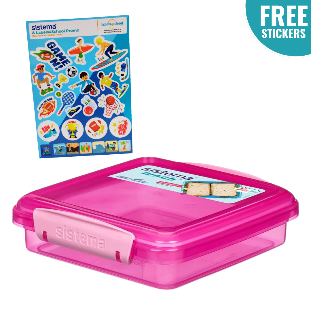 Lunch™ 450ml Sandwich Box with Stickers