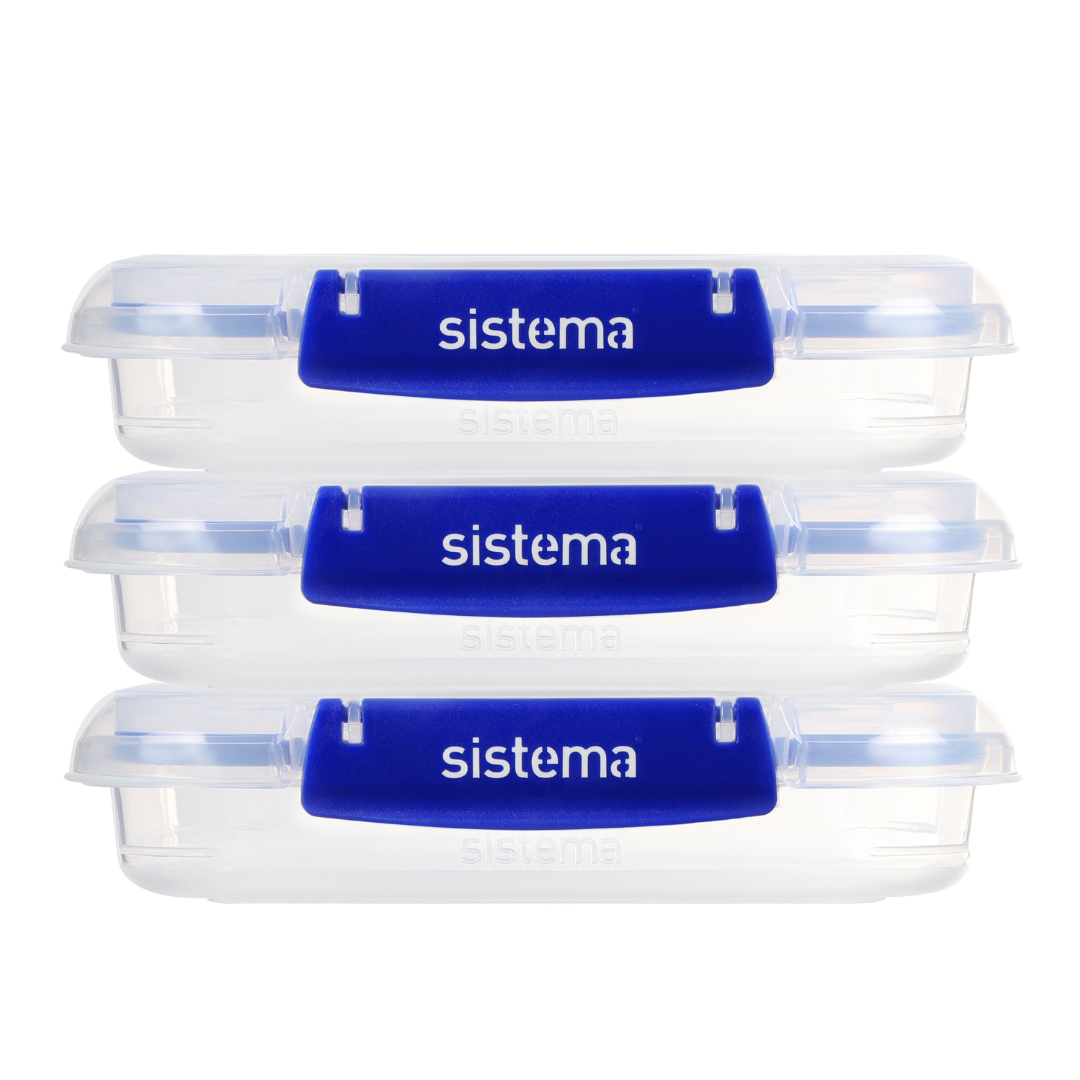 450ml Rectangle Klip It Plus - 3 Pack