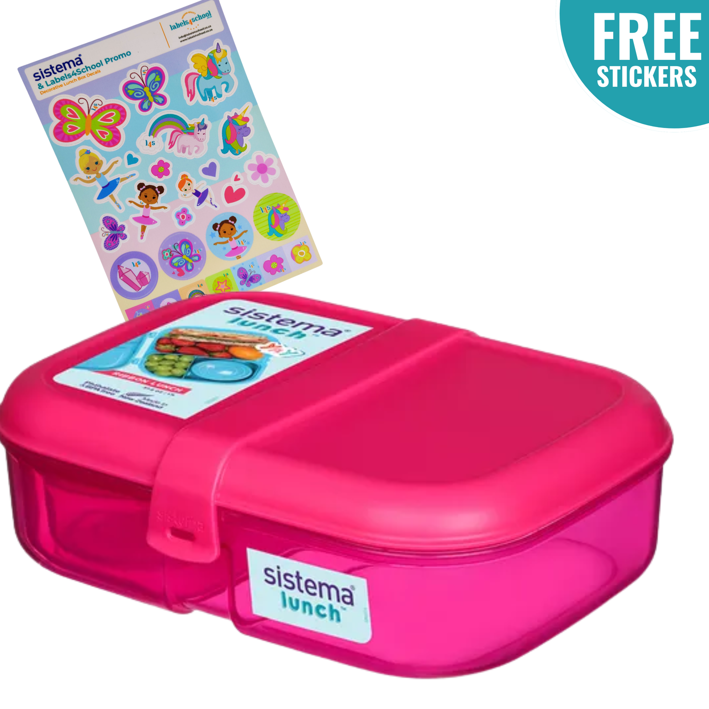 1.1L Ribbon™  Lunch with Mini Bite™ with Stickers