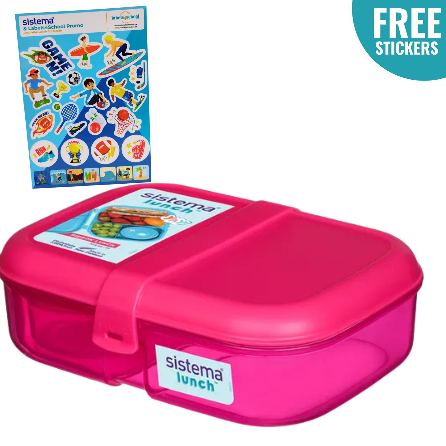 1.1L Ribbon™  Lunch with Mini Bite™ with Stickers