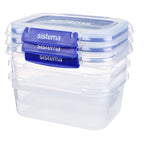 1 Litre Rectangle Klip It Plus - 3 Pack