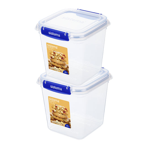 2.2L Square Klip It Plus - 2 Pack
