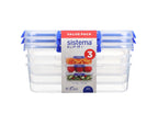 Klip It Plus 2.2L Rectangle 3 Pack