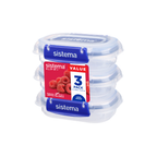 180ml Rectangle Klip It Plus - 3 Pack