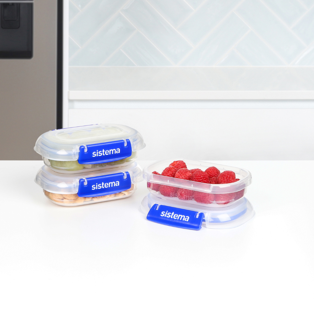 180ml Rectangle Klip It Plus - 3 Pack