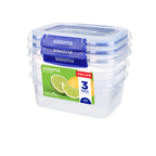1 Litre Rectangle Klip It Plus - 3 Pack