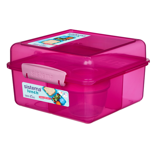 Sistema Plastics 2L Lunch Cube Max with Yoghurt Pot – Sistema