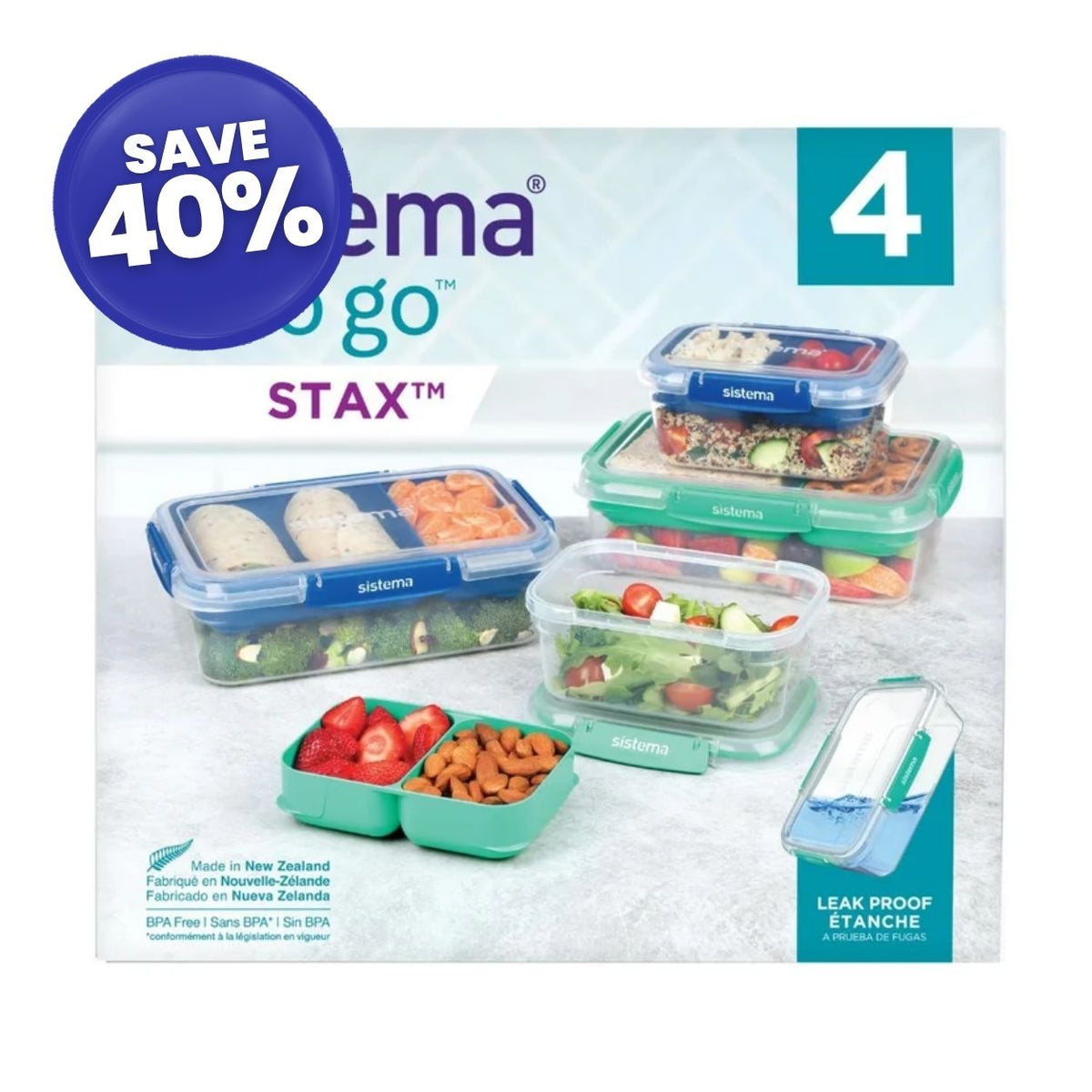Sistema Stax To Go - 4 Pack